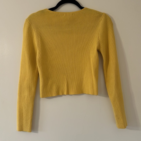 Yellow Ribbed Sweater - Picture 3 of 6